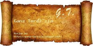 Ganz Terézia névjegykártya